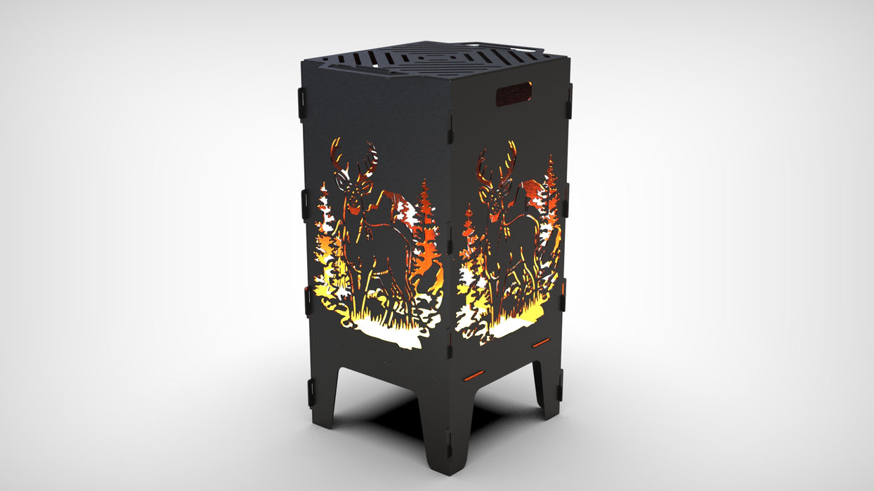 Picture - 3. Deer fire pit, grill and bbq. DXF files for plasma, laser, CNC. Firepit.