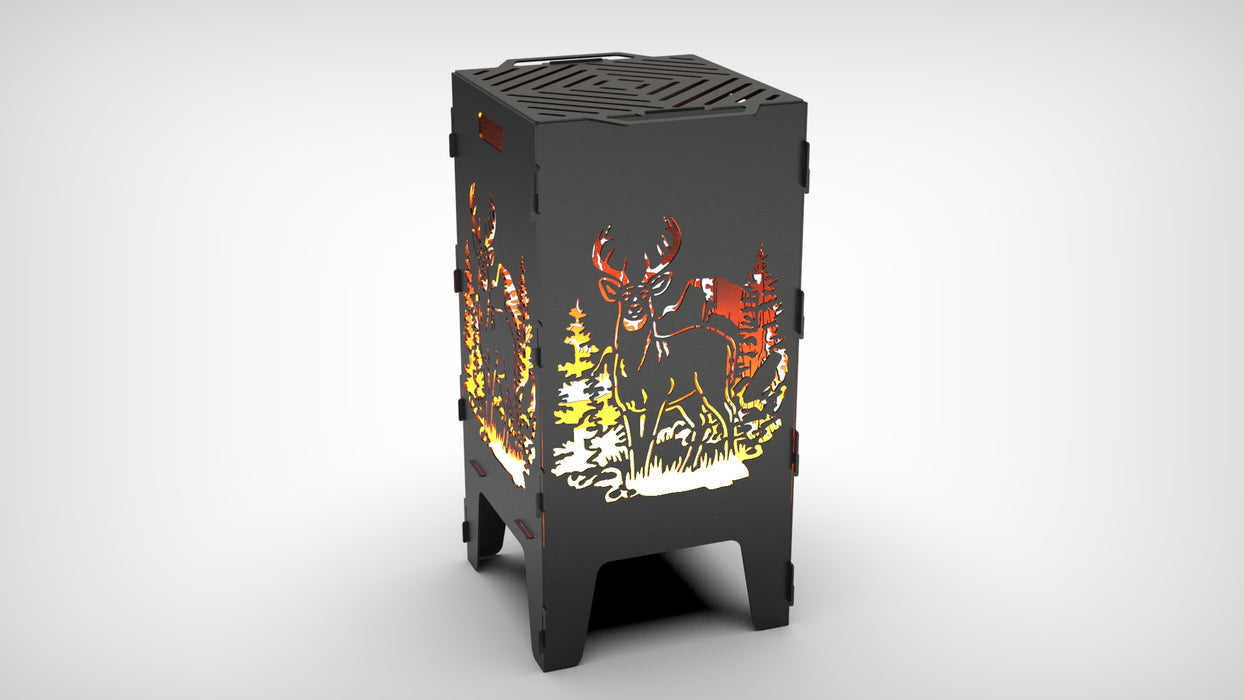 Picture - 6. Deer fire pit, grill and bbq. DXF files for plasma, laser, CNC. Firepit.