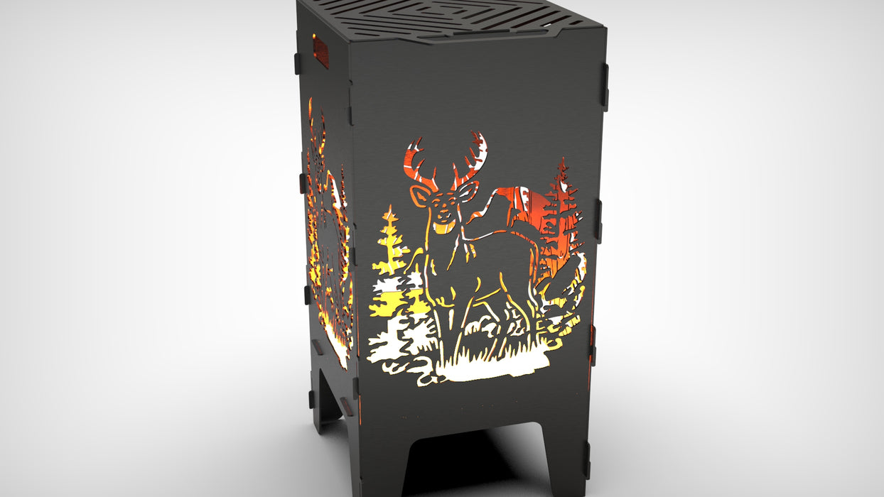Picture - 7. Deer fire pit, grill and bbq. DXF files for plasma, laser, CNC. Firepit.