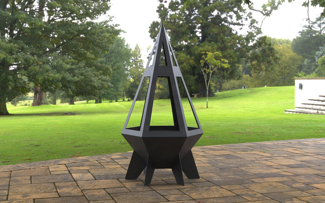 Picture - 8. Pyramid Rocket III Fire Pit. Files DXF, SVG for CNC, Plasma, Laser, Waterjet. Garden Fireplace. FirePit. Metal Art Decoration.
