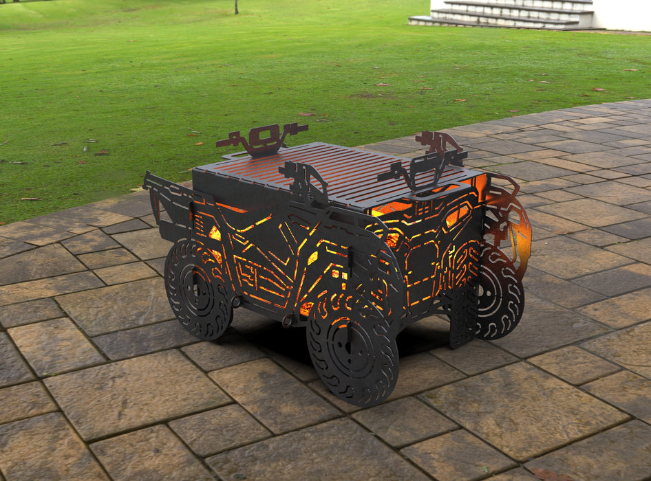 Picture - 6. All-terrain vehicle ATV Fire Pit Grill. Files DXF, SVG for CNC, Plasma, Laser, Waterjet. Brazier. FirePit. Barbecue.