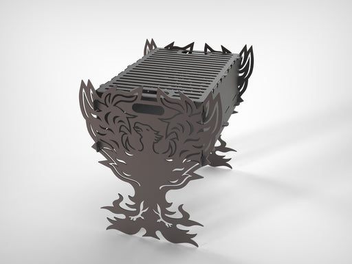 Picture - 10. Fenix fire pit, grill and bbq. DXF files for plasma, laser, CNC. Firepit.