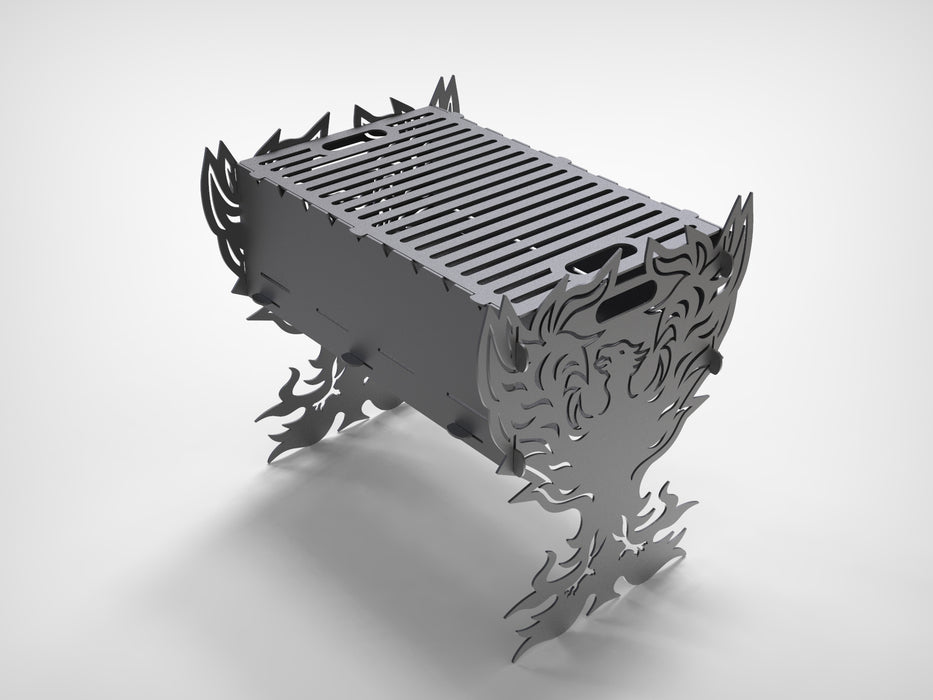 Picture - 3. Fenix fire pit, grill and bbq. DXF files for plasma, laser, CNC. Firepit.