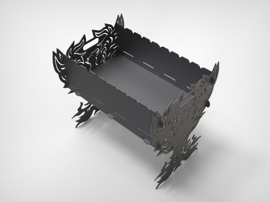 Picture - 8. Fenix fire pit, grill and bbq. DXF files for plasma, laser, CNC. Firepit.