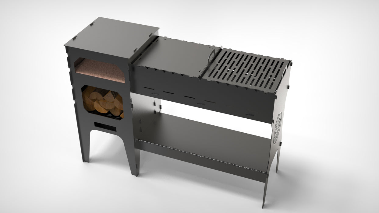 Picture - 4. Pizza Oven and Stove for Cauldron and Barbecue grill. DXF files for plasma, laser, CNC.