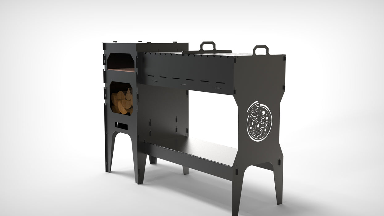 Picture - 5. Pizza Oven and Stove for Cauldron and Barbecue grill. DXF files for plasma, laser, CNC.