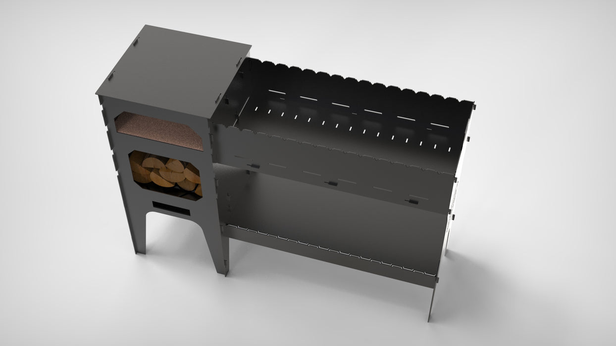 Picture - 9. Pizza Oven and Stove for Cauldron and Barbecue grill. DXF files for plasma, laser, CNC.