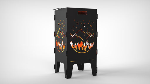 Picture - 2. Mountains fire pit, grill and bbq. DXF files for plasma, laser, CNC. Firepit.