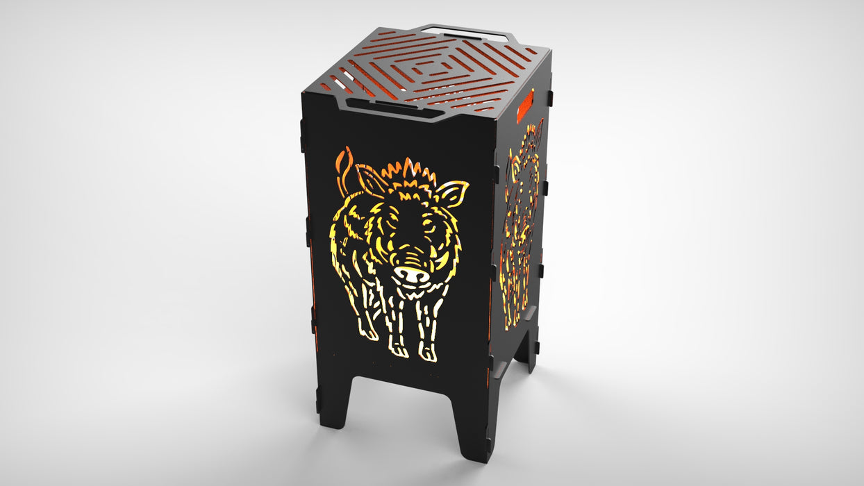 Picture - 3. Boar fire pit, grill and bbq. DXF files for plasma, laser, CNC. Firepit.