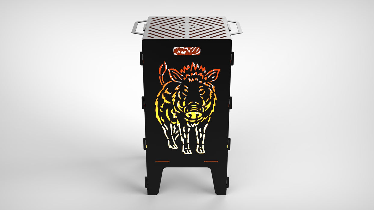 Picture - 4. Boar fire pit, grill and bbq. DXF files for plasma, laser, CNC. Firepit.
