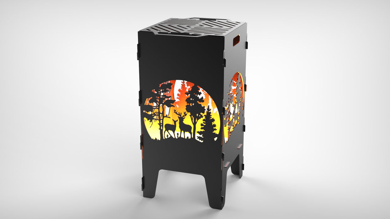 Picture - 4. Forest fire pit, grill and bbq. DXF files for plasma, laser, CNC. Firepit.