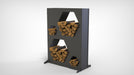 Picture - 3. Firewood Rack V6 Hex big 47in, Portable fire log rack. DXF files for plasma, laser, CNC. Firewood holder for indoors.