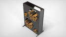 Picture - 5. Firewood Rack V6 Hex big 47in, Portable fire log rack. DXF files for plasma, laser, CNC. Firewood holder for indoors.