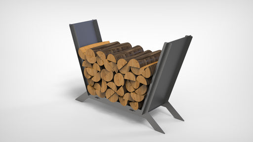 Picture - 2. Firewood Rack V8 Triangle, Portable fire log rack. DXF files for plasma, laser, CNC. Firewood holder for indoors.
