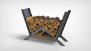 Picture - 9. Firewood Rack V8 Triangle II, Portable fire log rack. DXF files for plasma, laser, CNC. Firewood holder for indoors.