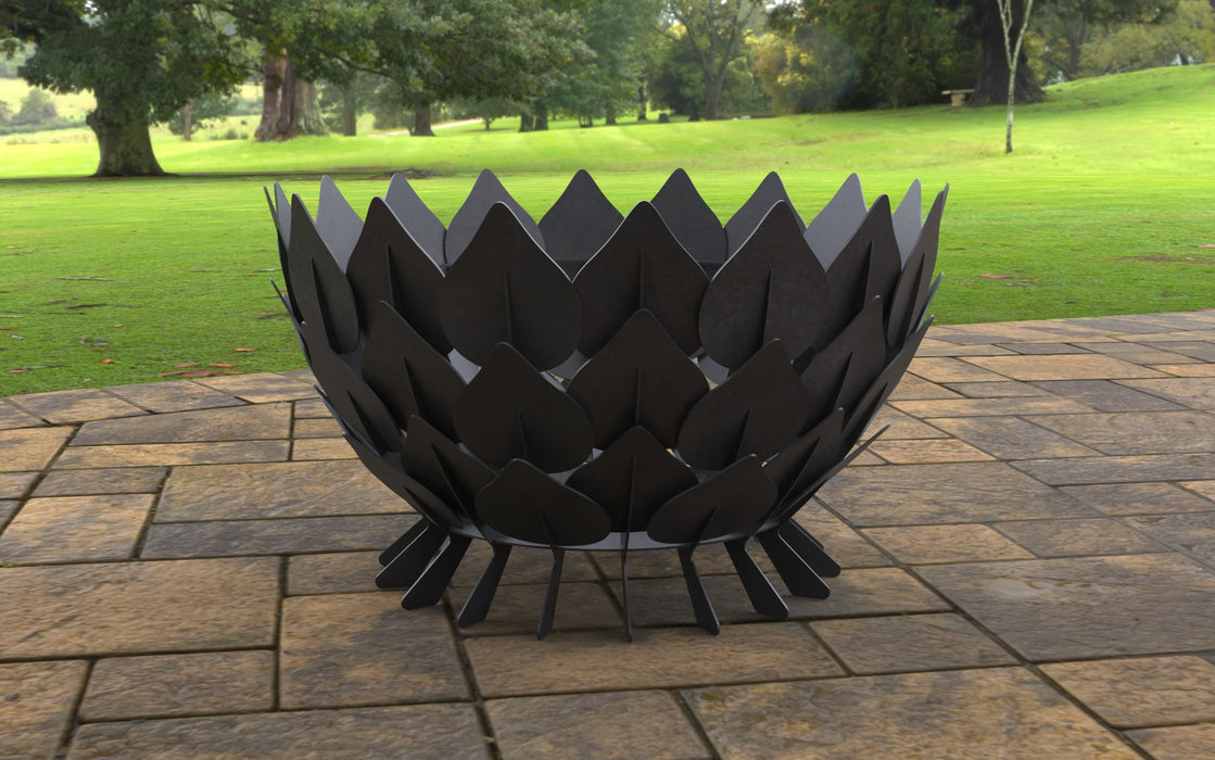 Picture - 7. Leaves Scales Fire pit. Files DXF, SVG for CNC, Plasma, Laser, Waterjet. Garden Fireplace. FirePit. Metal Art Decoration.