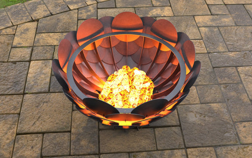 Picture - 2. Round Scales Fire pit. Files DXF, SVG for CNC, Plasma, Laser, Waterjet. Garden Fireplace. FirePit. Metal Art Decoration.