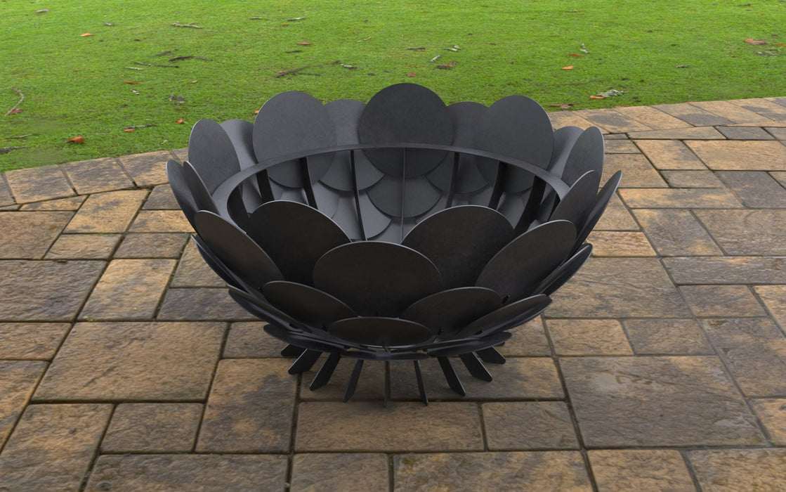 Picture - 7. Round Scales Fire pit. Files DXF, SVG for CNC, Plasma, Laser, Waterjet. Garden Fireplace. FirePit. Metal Art Decoration.
