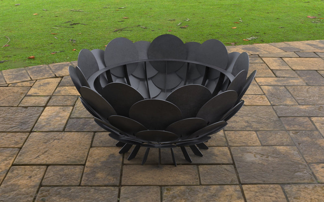 Picture - 7. Round Scales d=28'' Fire pit. Files DXF, SVG for CNC, Plasma, Laser, Waterjet. Garden Fireplace. FirePit. Metal Art Decoration.