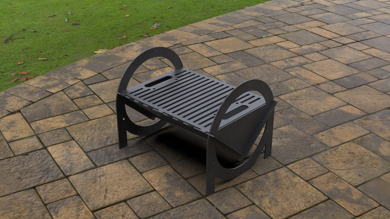 Picture - 3. Flat pack Fire Pit Grill. Files DXF, SVG for CNC, Plasma, Laser, Waterjet. Brazier. FirePit. Barbecue.