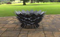 Picture - 6. Open Leaves Scales Fire pit. Files DXF, SVG for CNC, Plasma, Laser, Waterjet. Garden Fireplace. FirePit. Metal Art Decoration.