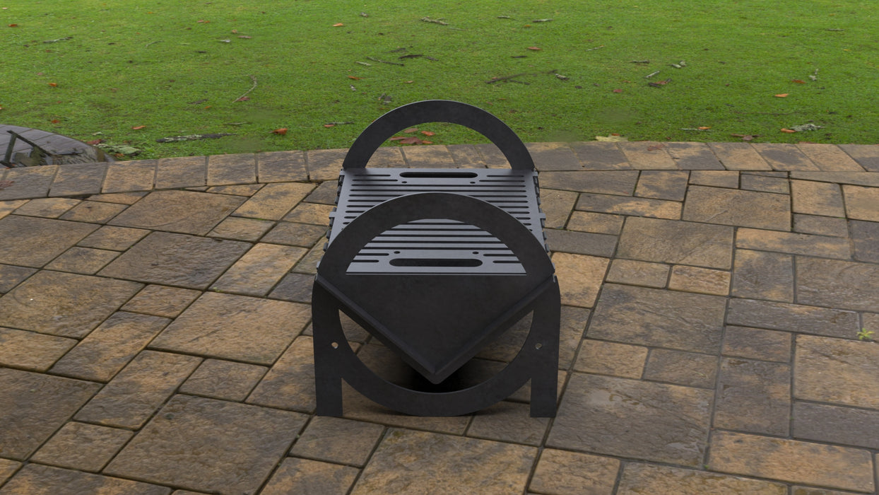 Picture - 4. Flat pack Fire Pit Grill. Files DXF, SVG for CNC, Plasma, Laser, Waterjet. Brazier. FirePit. Barbecue.