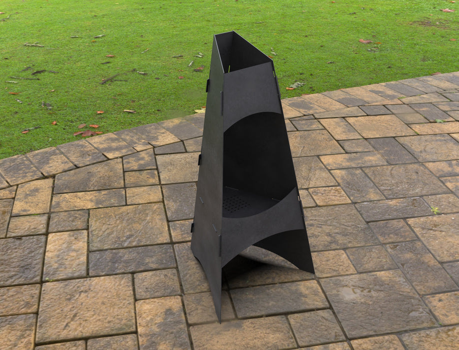 Picture - 3. Collapsible Pyramid Fire Pit. Files DXF, SVG for CNC, Plasma, Laser, Waterjet. Garden Fireplace. FirePit. Metal Art Decoration.