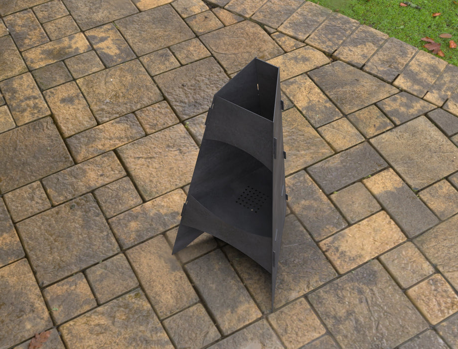 Picture - 5. Collapsible Pyramid Fire Pit. Files DXF, SVG for CNC, Plasma, Laser, Waterjet. Garden Fireplace. FirePit. Metal Art Decoration.