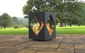 Picture - 6. Modern Fire pit with rhombus cutout. Files DXF, SVG for CNC, Plasma, Laser, Waterjet. Garden Fireplace. FirePit. Metal Art Decoration.