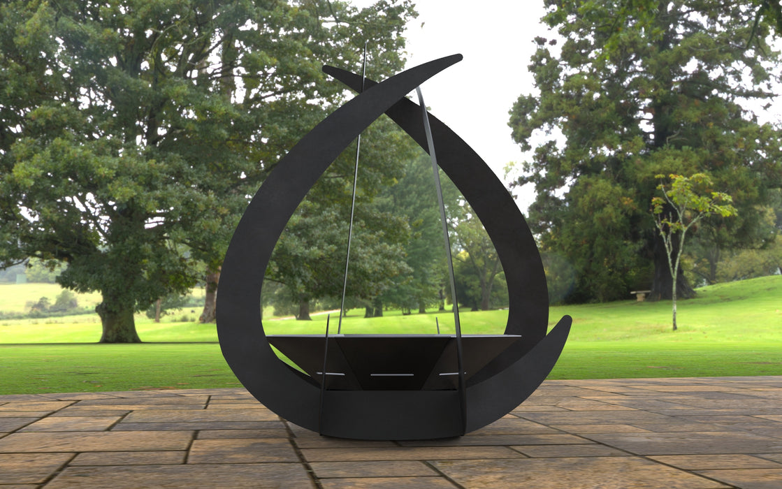 Picture - 4. Drop with Octagon Fire pit. Files DXF, SVG for CNC, Plasma, Laser, Waterjet. Garden Fireplace. FirePit. Metal Art Decoration.