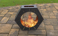 Picture - 4. Chimnea Hexagon Fire Pit. Files DXF, SVG for CNC, Plasma, Laser, Waterjet. Garden Fireplace. FirePit. Metal Art Decoration.