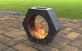 Picture - 6. Chimnea Hexagon Fire Pit. Files DXF, SVG for CNC, Plasma, Laser, Waterjet. Garden Fireplace. FirePit. Metal Art Decoration.