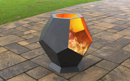 Picture - 2. Hexagon Stone Fire Pit. Files DXF, SVG for CNC, Plasma, Laser, Waterjet. Garden Fireplace. FirePit. Metal Art Decoration.
