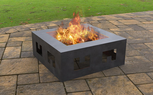 Picture - 1. Modern square Fire Pit V2. Files DXF, SVG for CNC, Plasma, Laser, Waterjet. Garden Fireplace. FirePit. Metal Art Decoration.