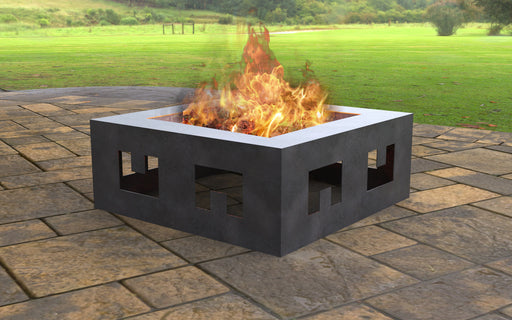 Picture - 2. Modern square Fire Pit V2. Files DXF, SVG for CNC, Plasma, Laser, Waterjet. Garden Fireplace. FirePit. Metal Art Decoration.
