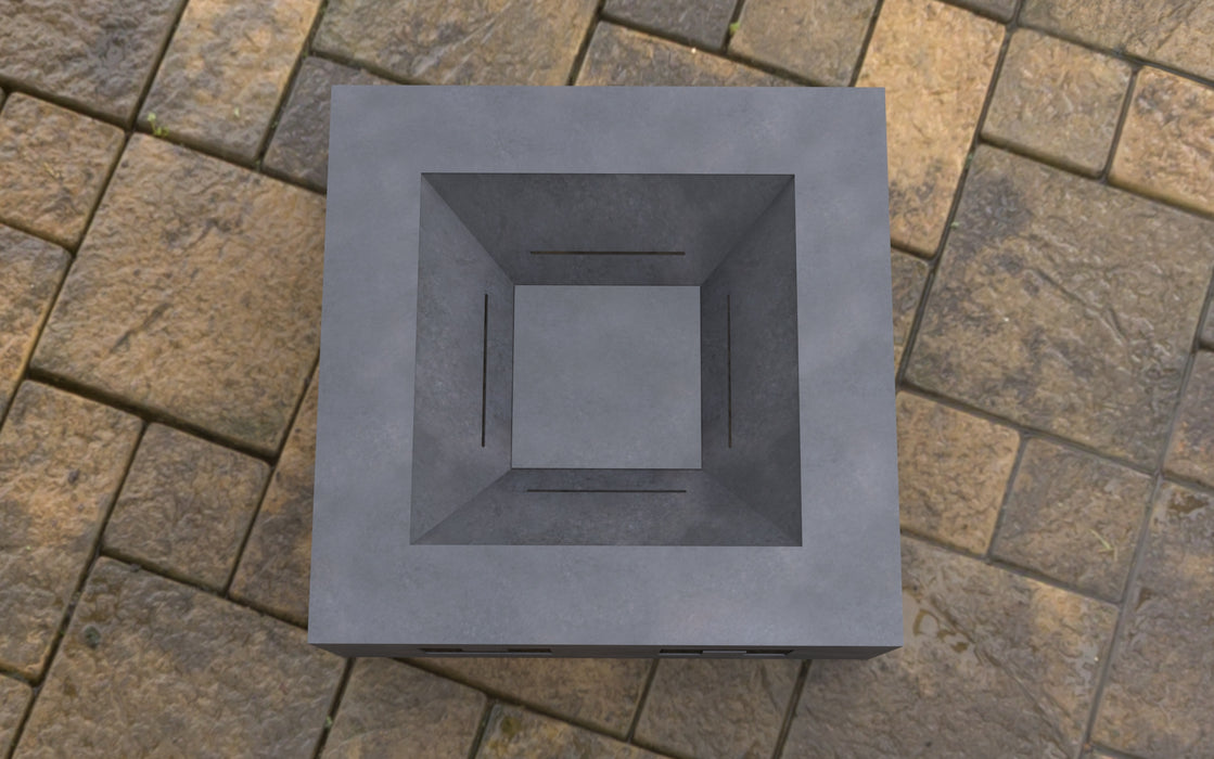 Picture - 4. Modern square Fire Pit V2. Files DXF, SVG for CNC, Plasma, Laser, Waterjet. Garden Fireplace. FirePit. Metal Art Decoration.