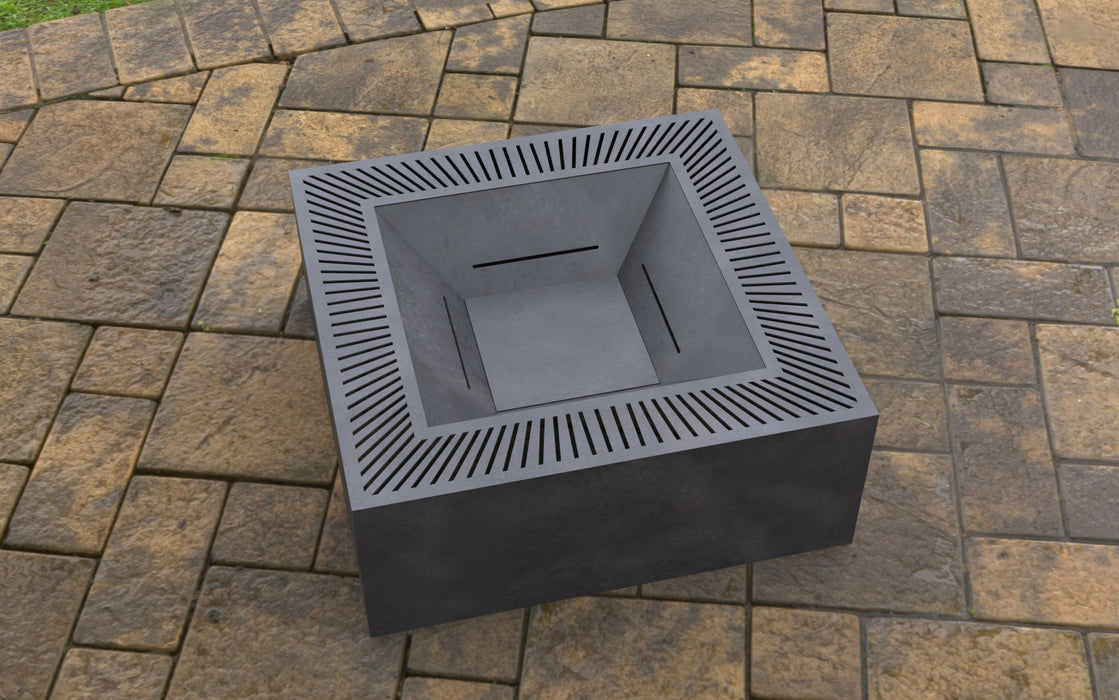 Picture - 3. Modern square Fire Pit V3. Files DXF, SVG for CNC, Plasma, Laser, Waterjet. Garden Fireplace. FirePit. Metal Art Decoration.