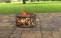 Picture - 8. Fire Pit Ring Cannabis Leaves. Files DXF, SVG for CNC, Plasma, Laser, Waterjet. Garden Fireplace. FirePit. Metal Art Decoration.