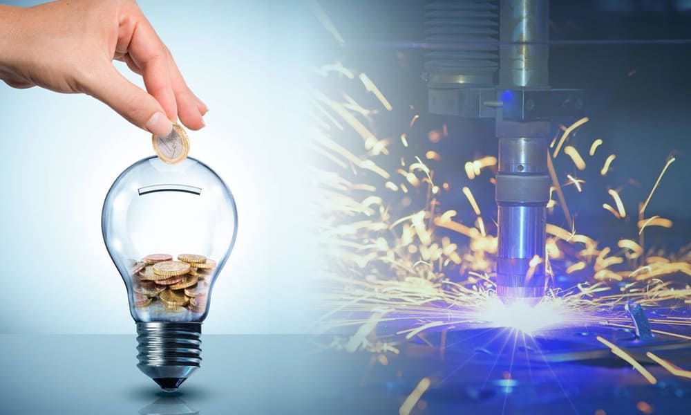 Redução dos custos de energia para corte a laser e a plasma