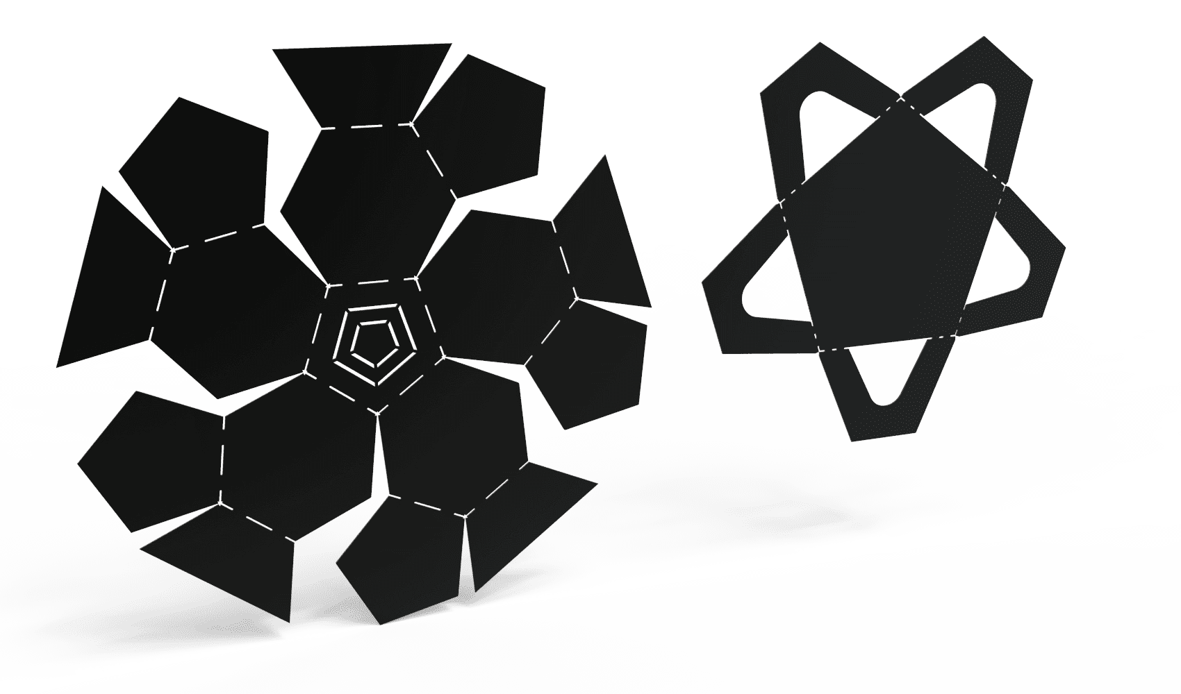 All elements of the Fire Bowl V1 are connected into one piece.