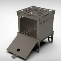 Poêle De Camping Pliable Ultralégère En Inox (taille 9.5x7.5x5cm)