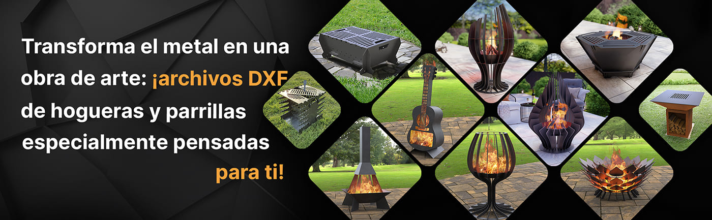 Transforma el metal en una obra de arte: ¡archivos DXF de hogueras y parrillas especialmente pensadas para ti!
